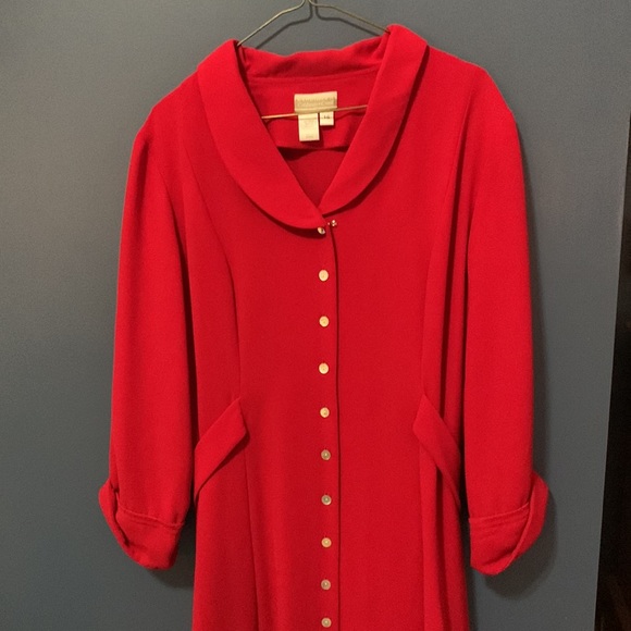 Red Collared Dress - Picture 2 of 7